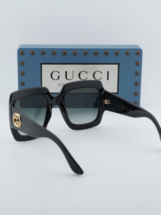 Gucci GG0053S 001 Square Sunglasses - Black\\Grey Gradient main image 5